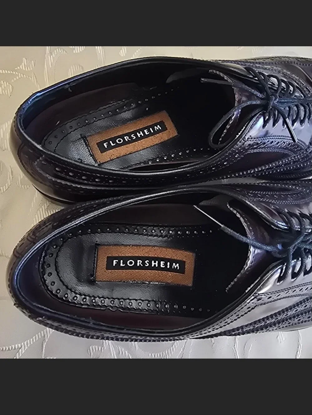Men’s Vintage Florsheim Leather Lexington Wingtip Oxfords